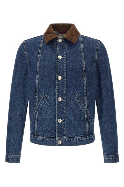Giacca denim e suede