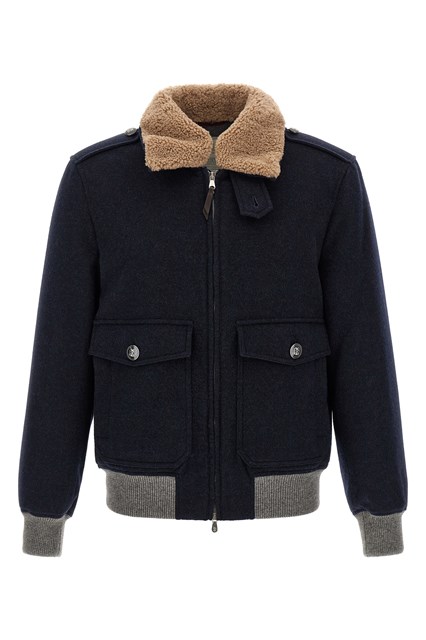 Bomber beaver di cashmere