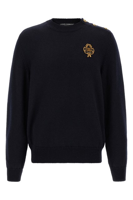 Maglione stemma ricamato