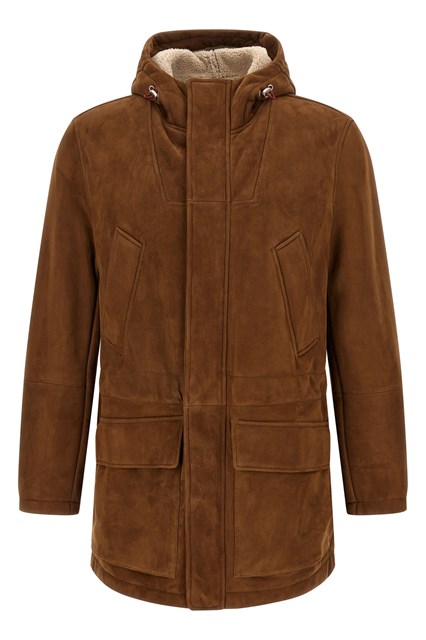 Parka suede