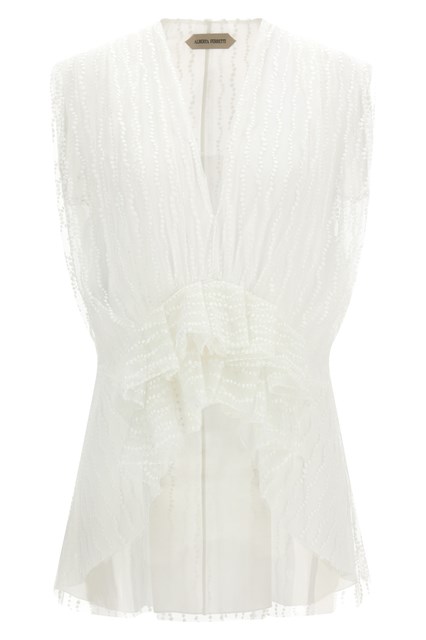 Top asimmetrico tulle