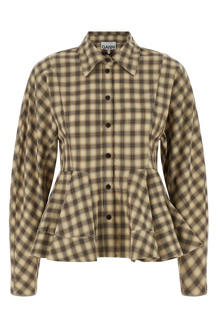 Camicia 'Check Flannel Peplum'