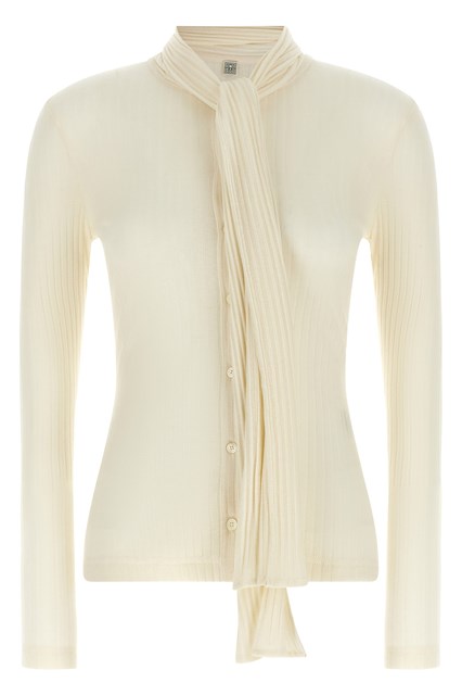 Cardigan collo lavallière