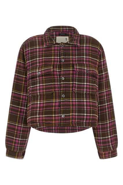 Overshirt crop imbottita