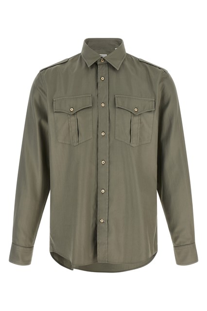 Camicia chevron di cotone