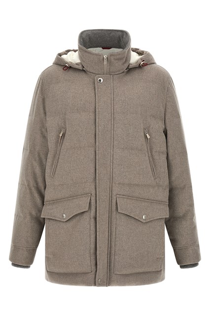 Parka flanella di lana membranata