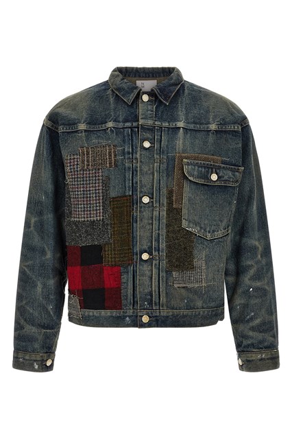 Giacca denim patchwork